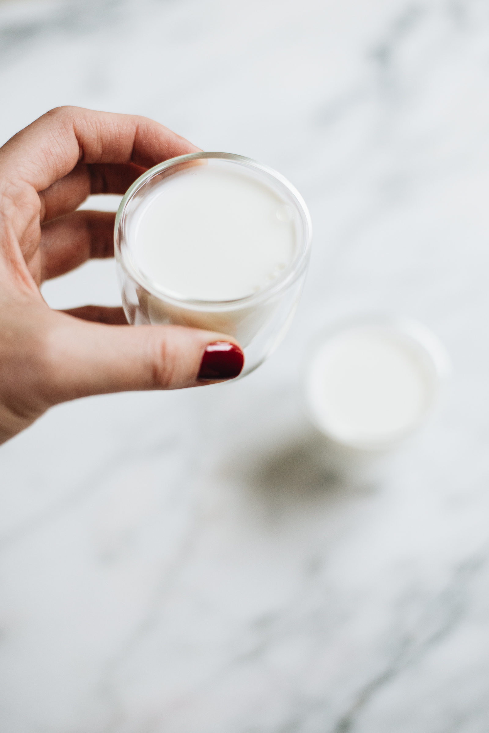 espresso cups with milk
