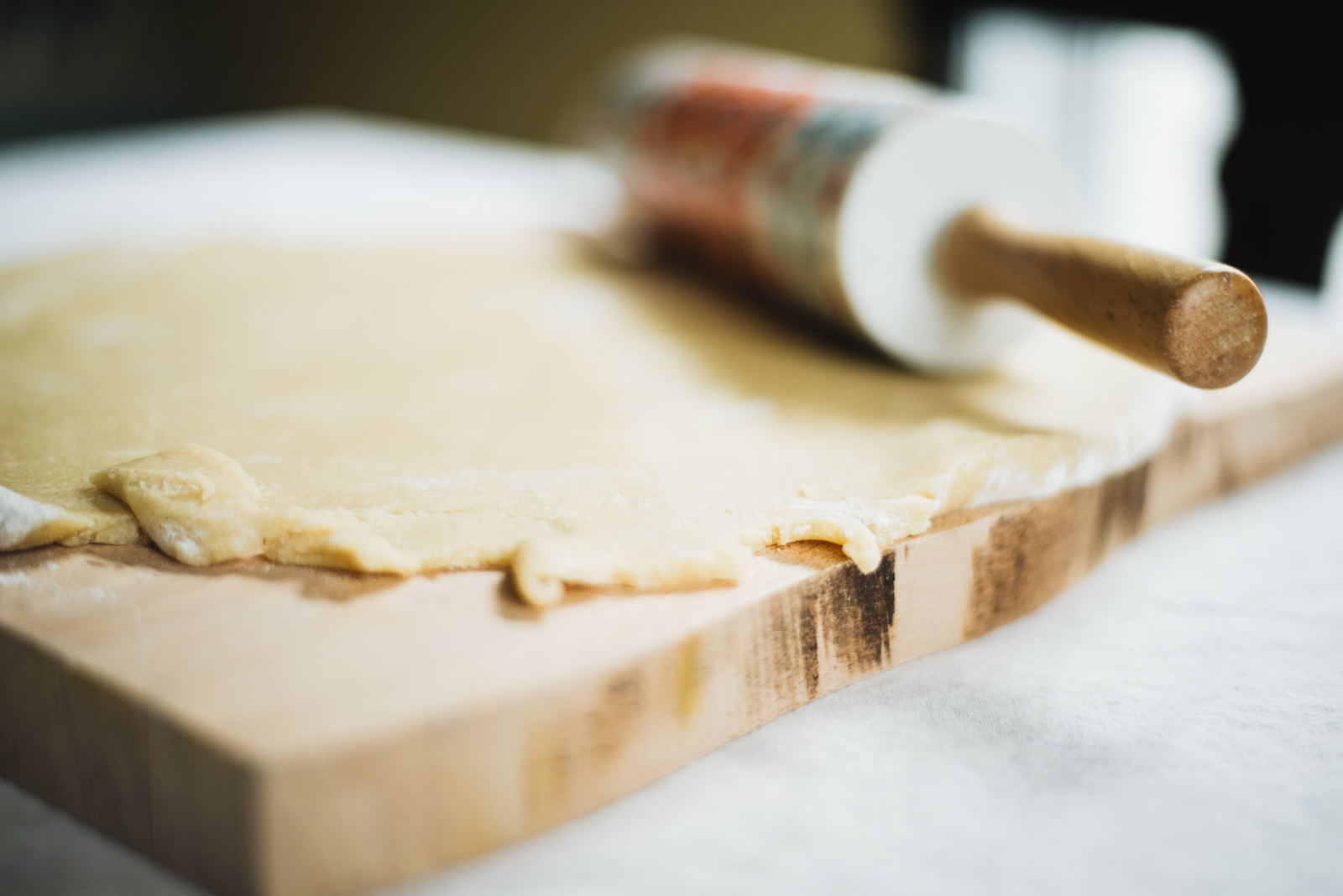valentine's day kids embroidery glazed sugar cookie dough with rolling pin casey wiegand