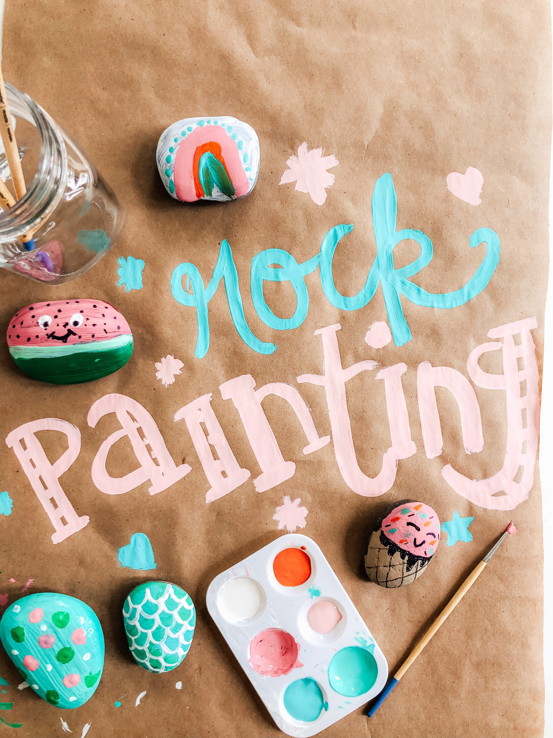 rock painting ideas aesthetic