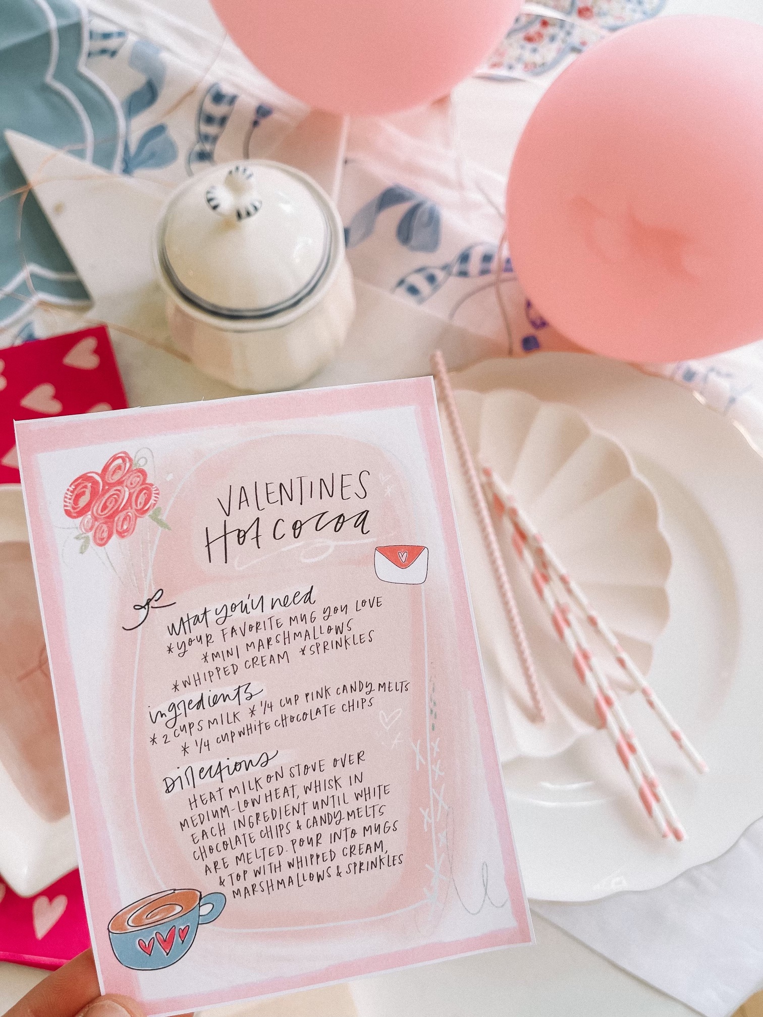 valentines hot cocoa bar 
