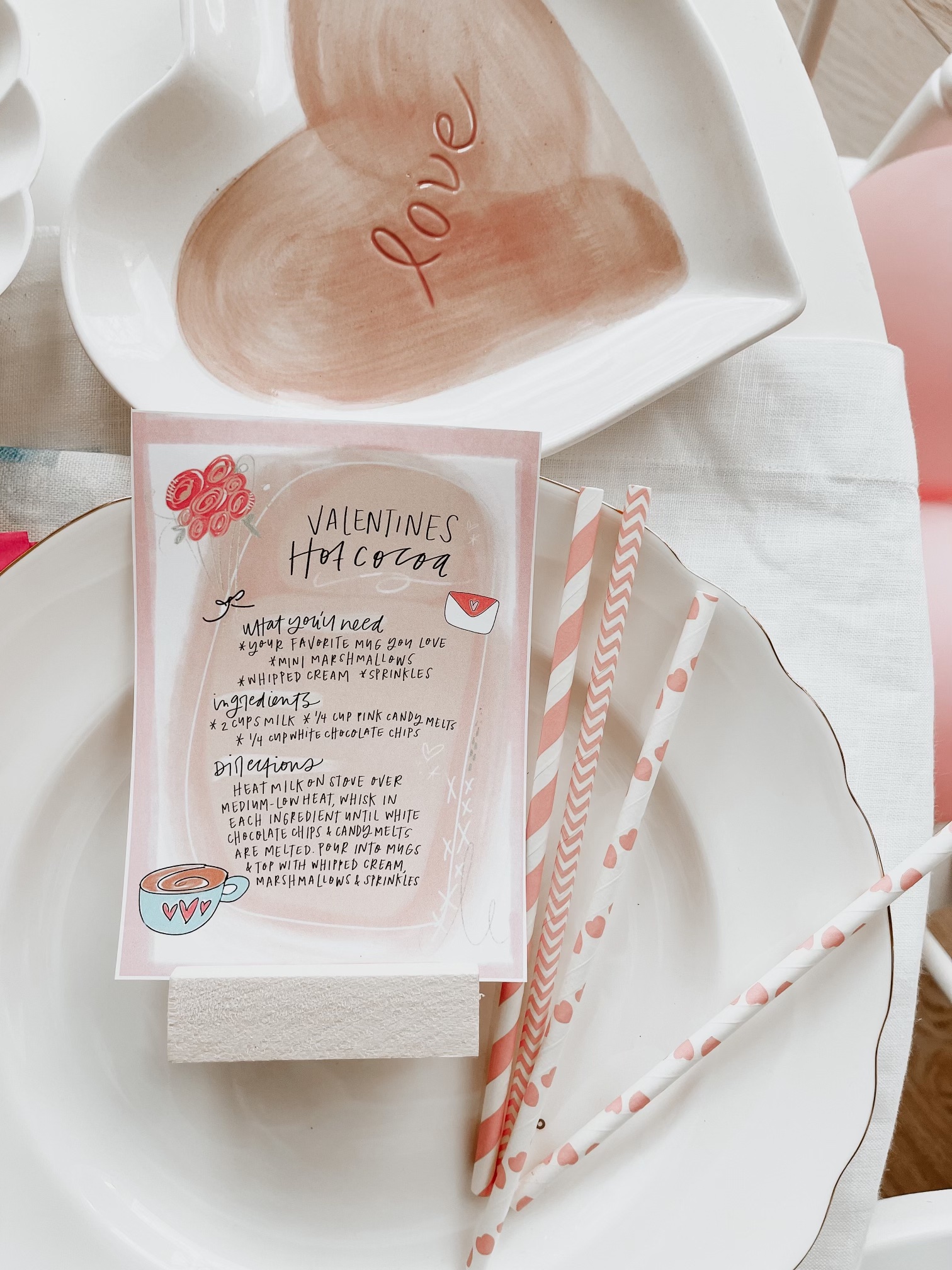 valentines hot cocoa bar