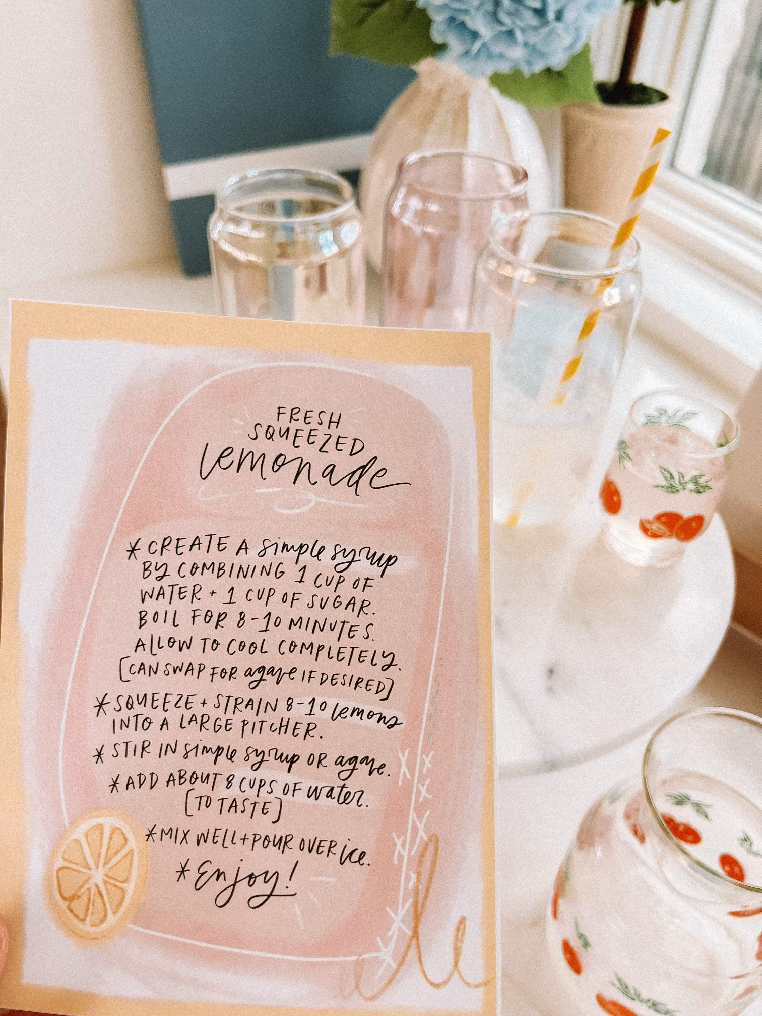 lemonade bar cart