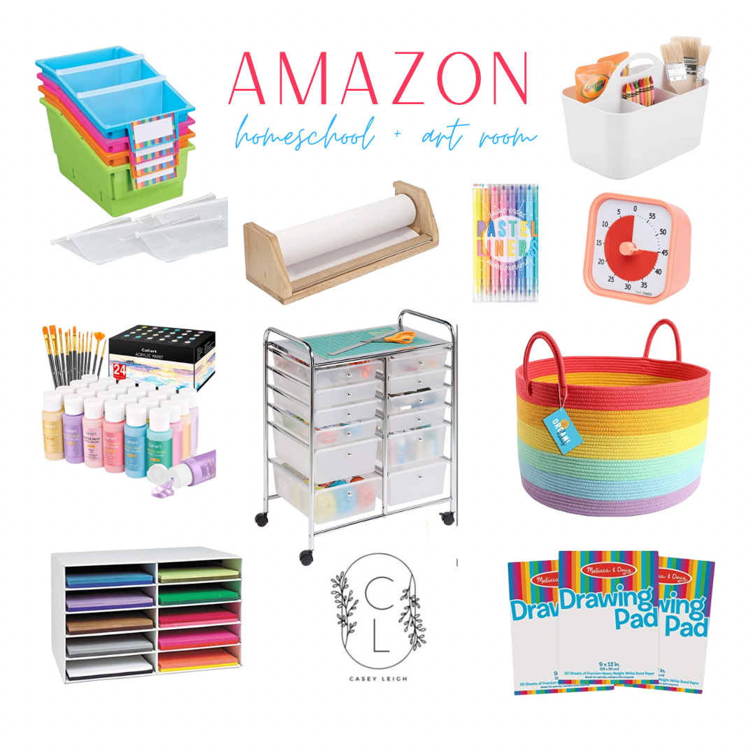 Casey Wiegand homeschool art room collage