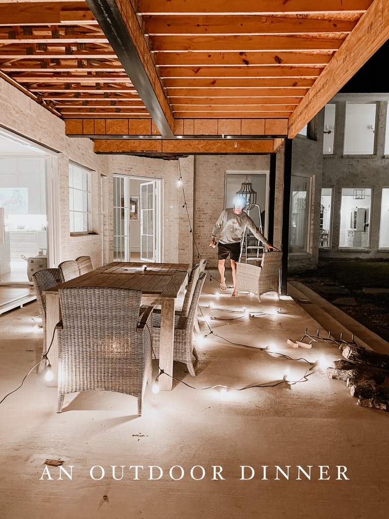 outdoor dinner party