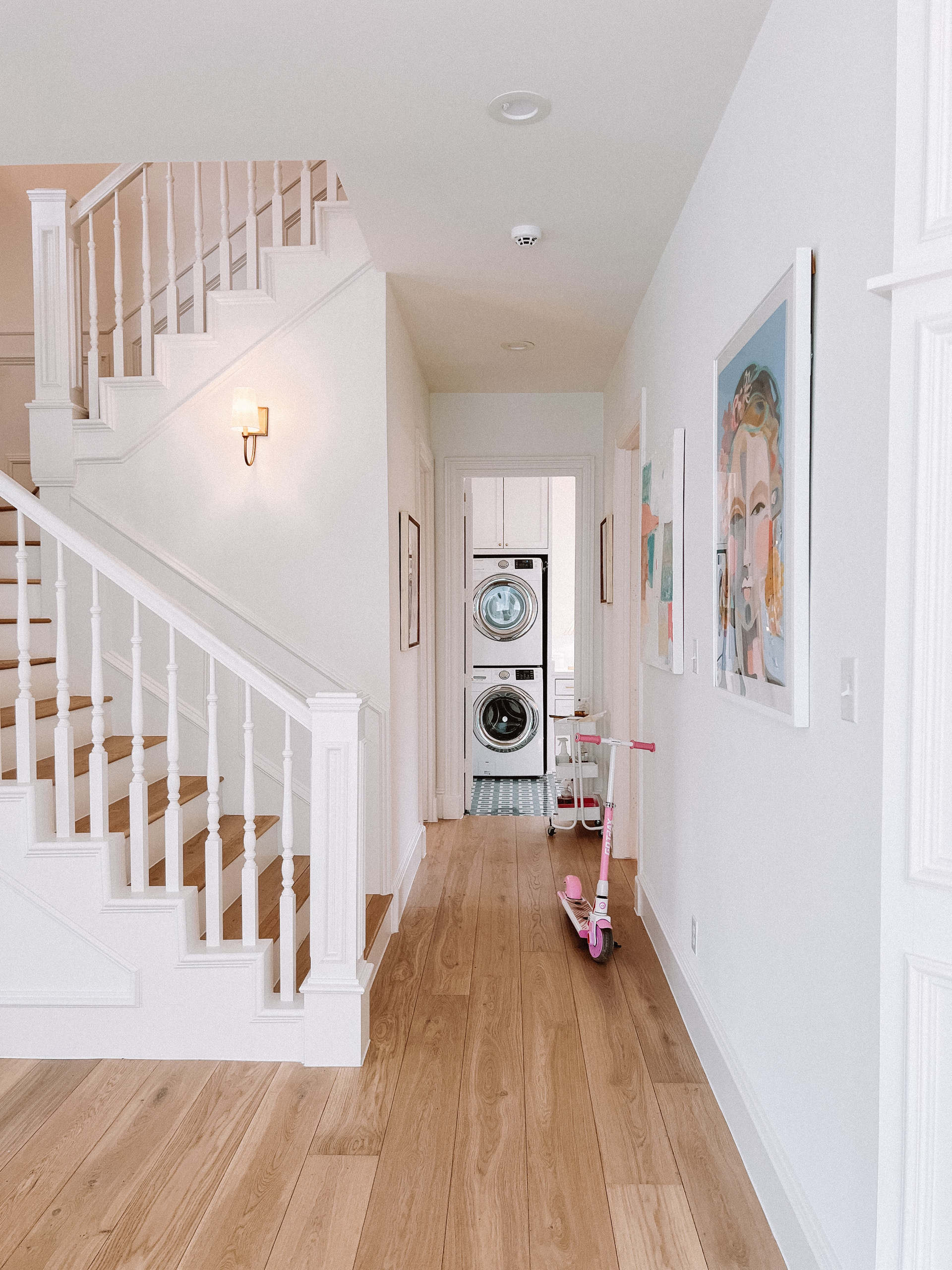 hallway with arched doors