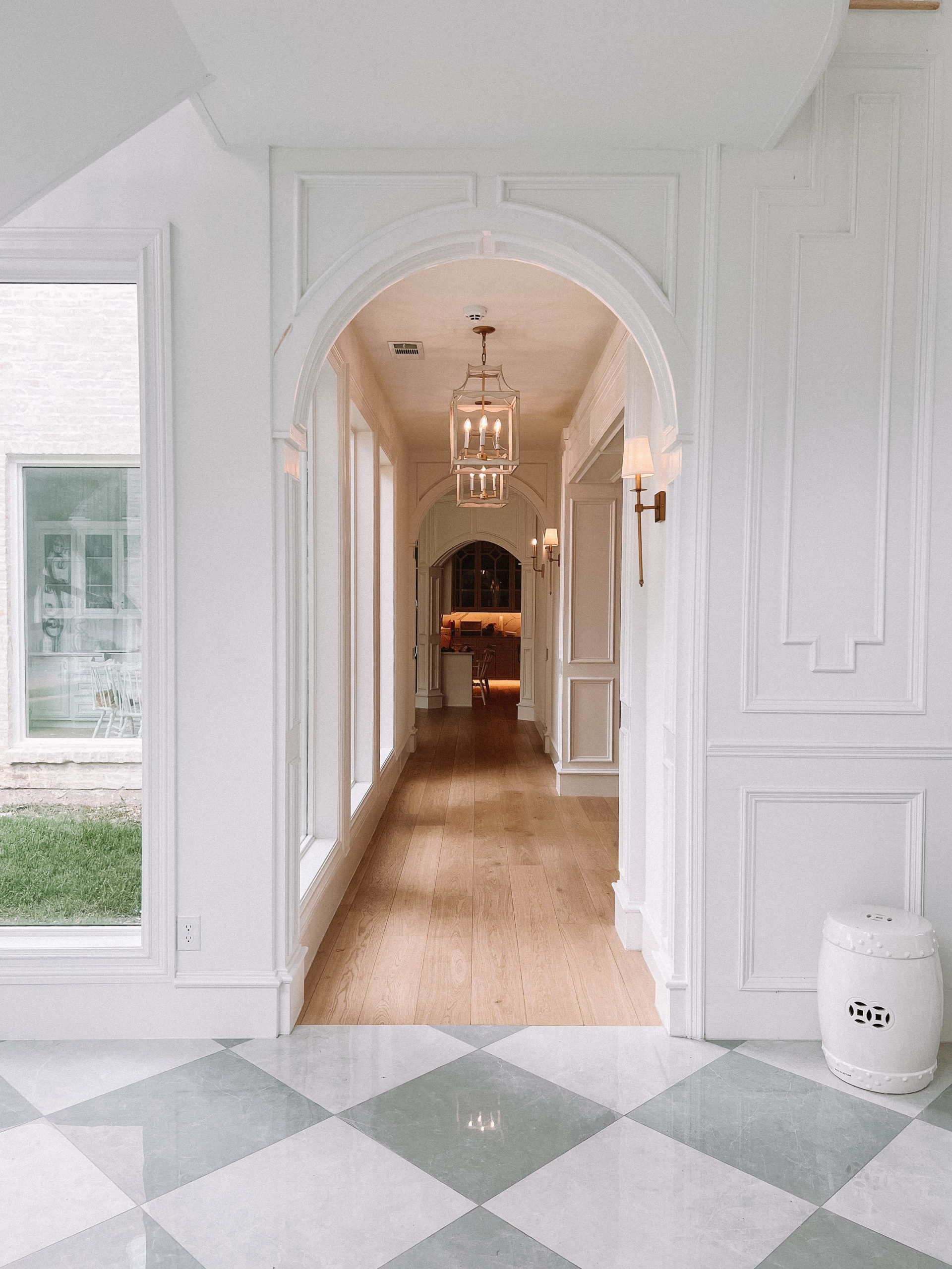 hallway with arches