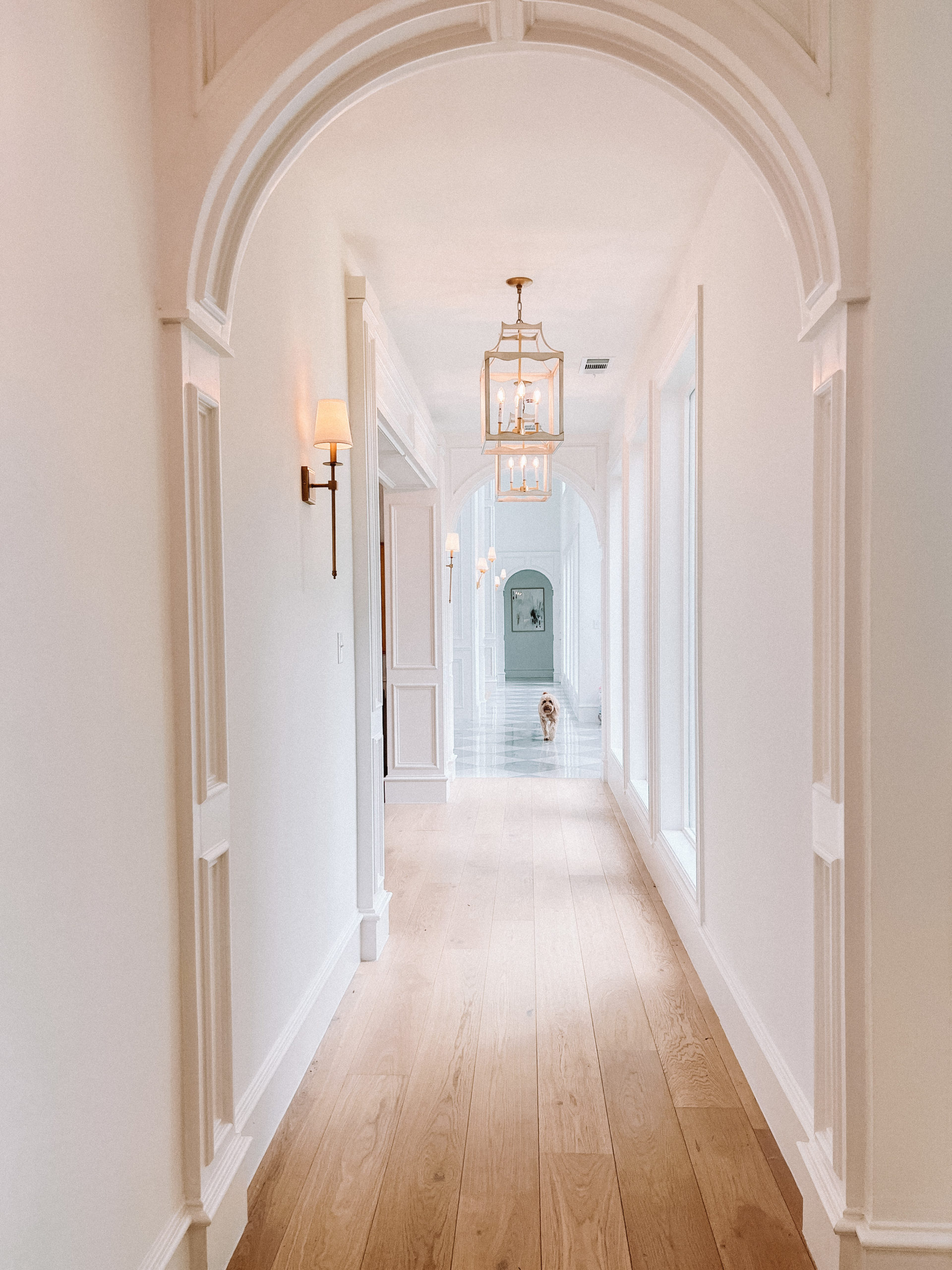 hallway with archway