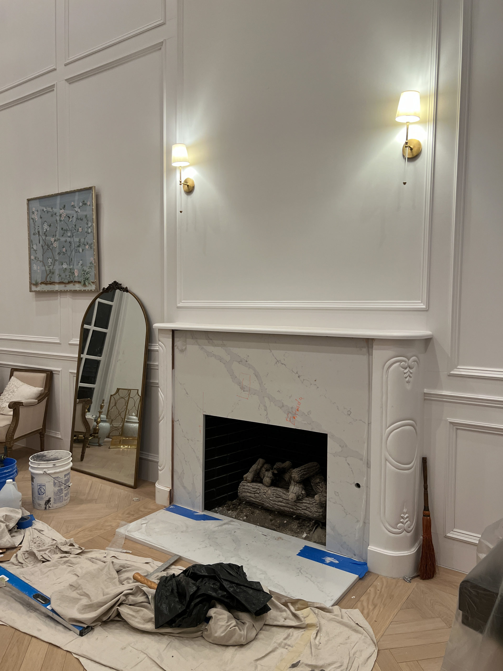 mantle decorating ideas mirror 