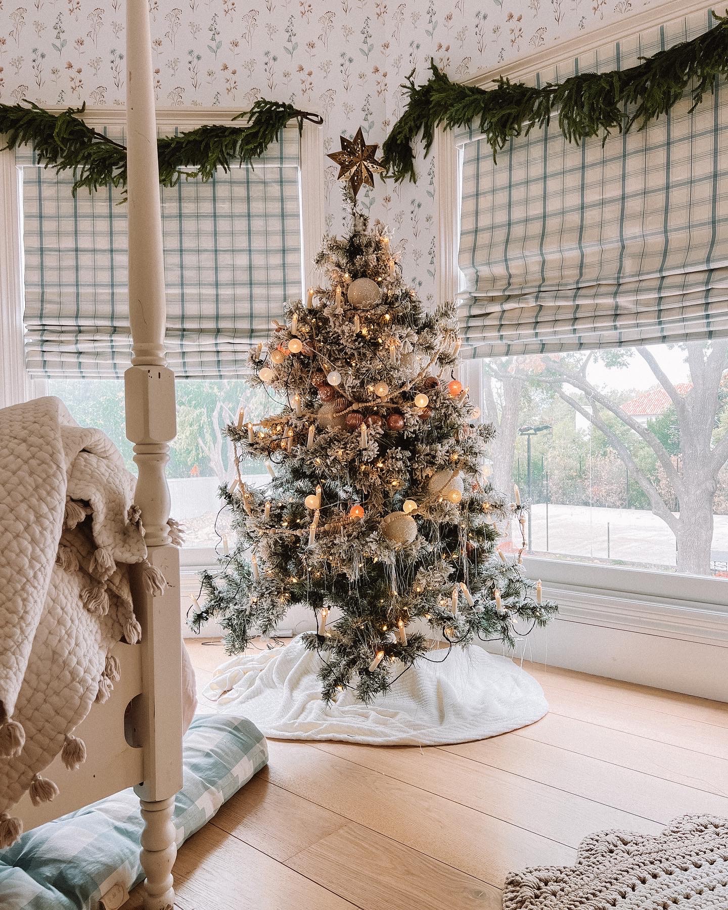 Casey Wiegand cozy christmas home bedroom