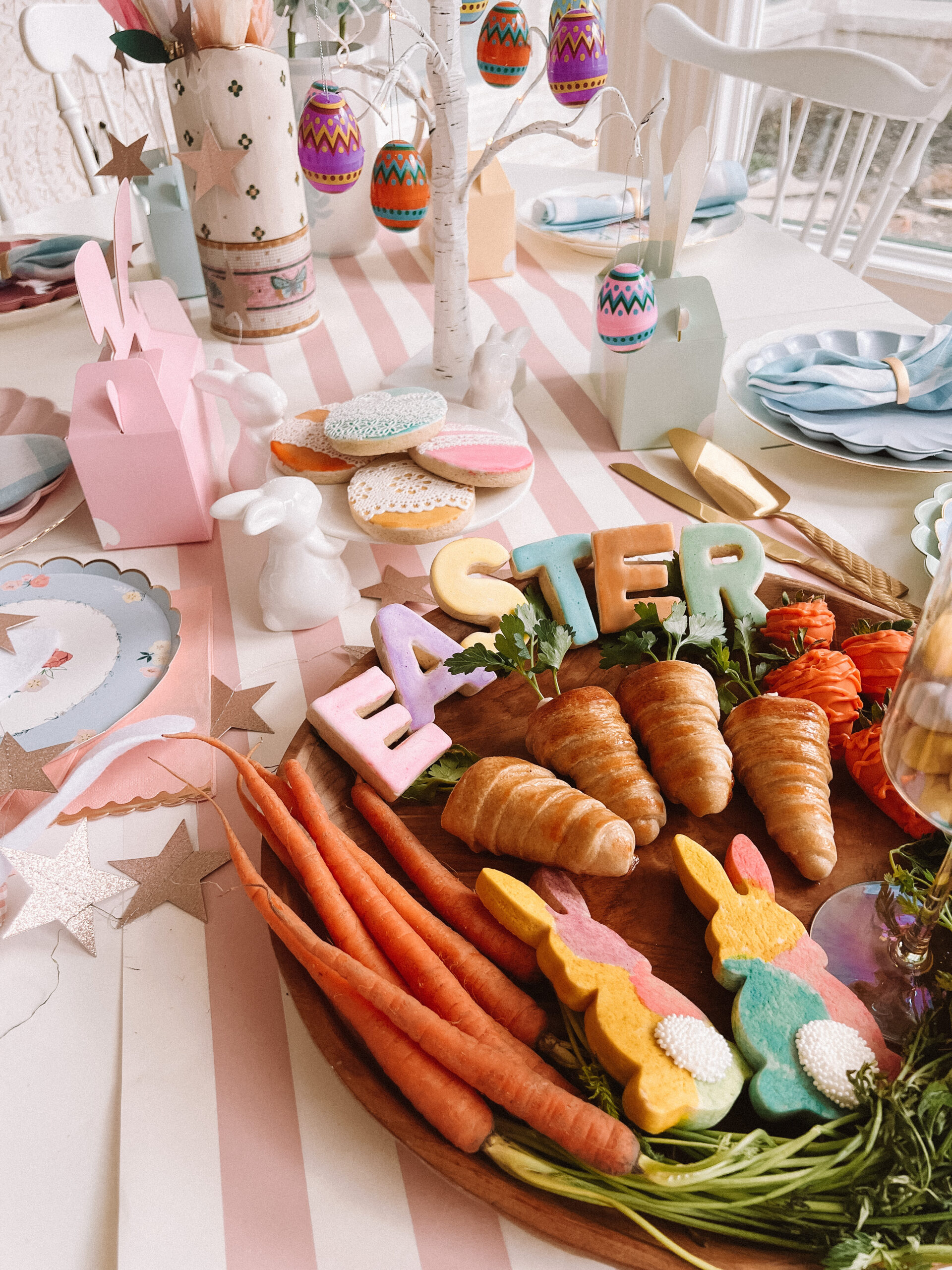 easter snack board for kids