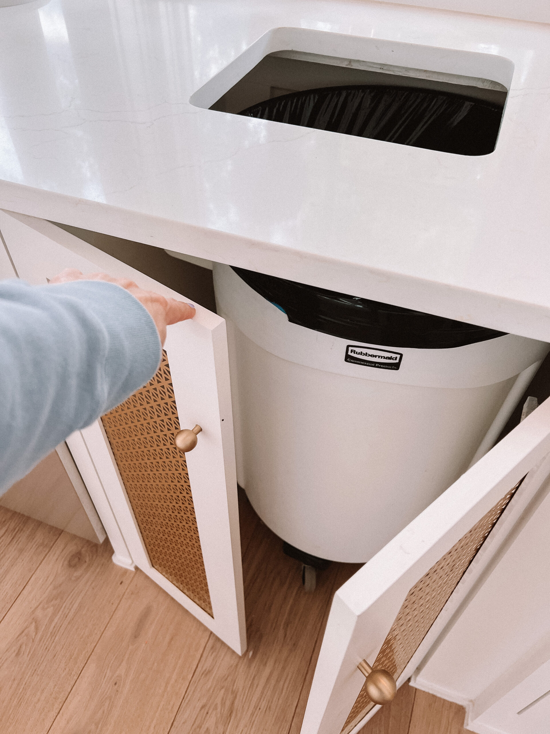 kitchen trashcan on wheels
