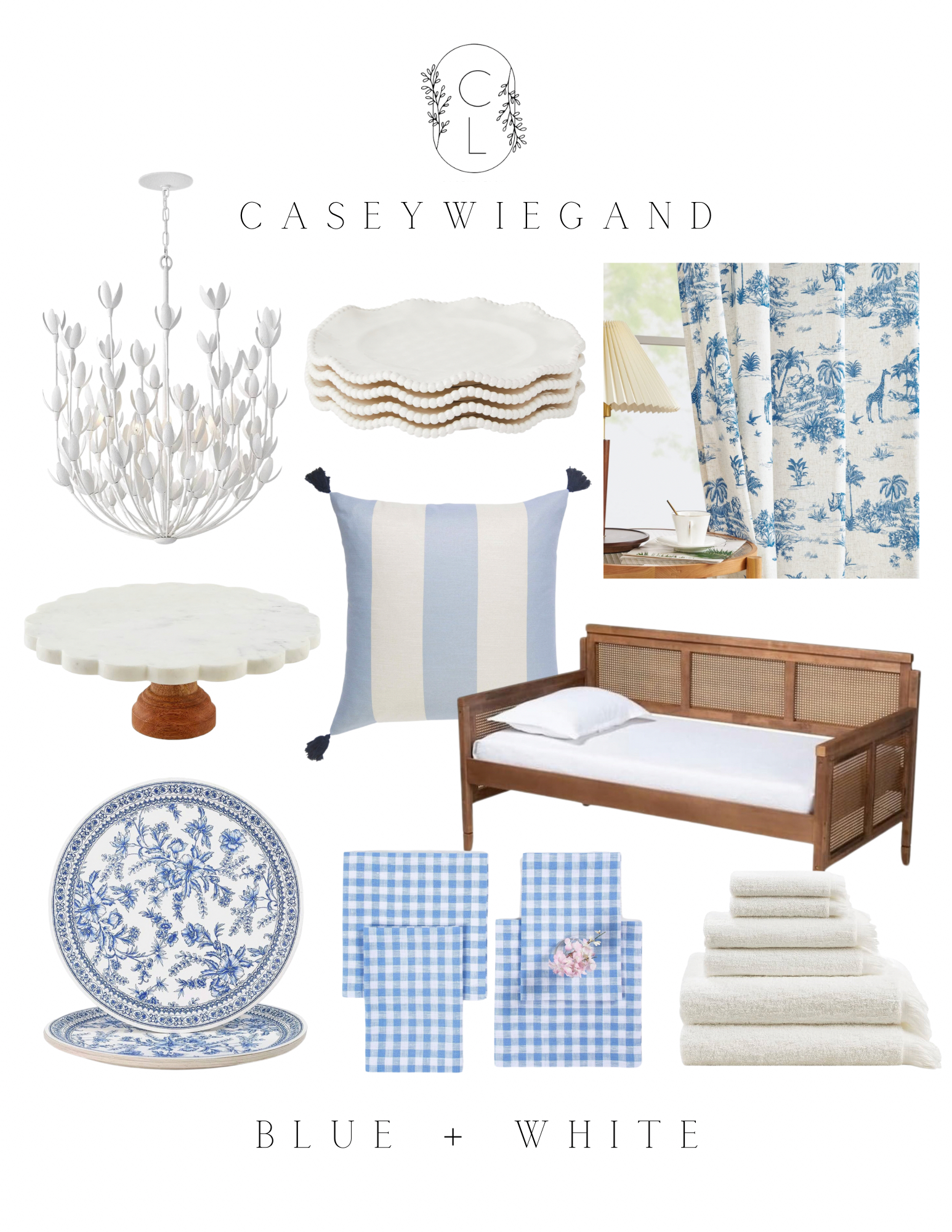 blue and white decor amazon