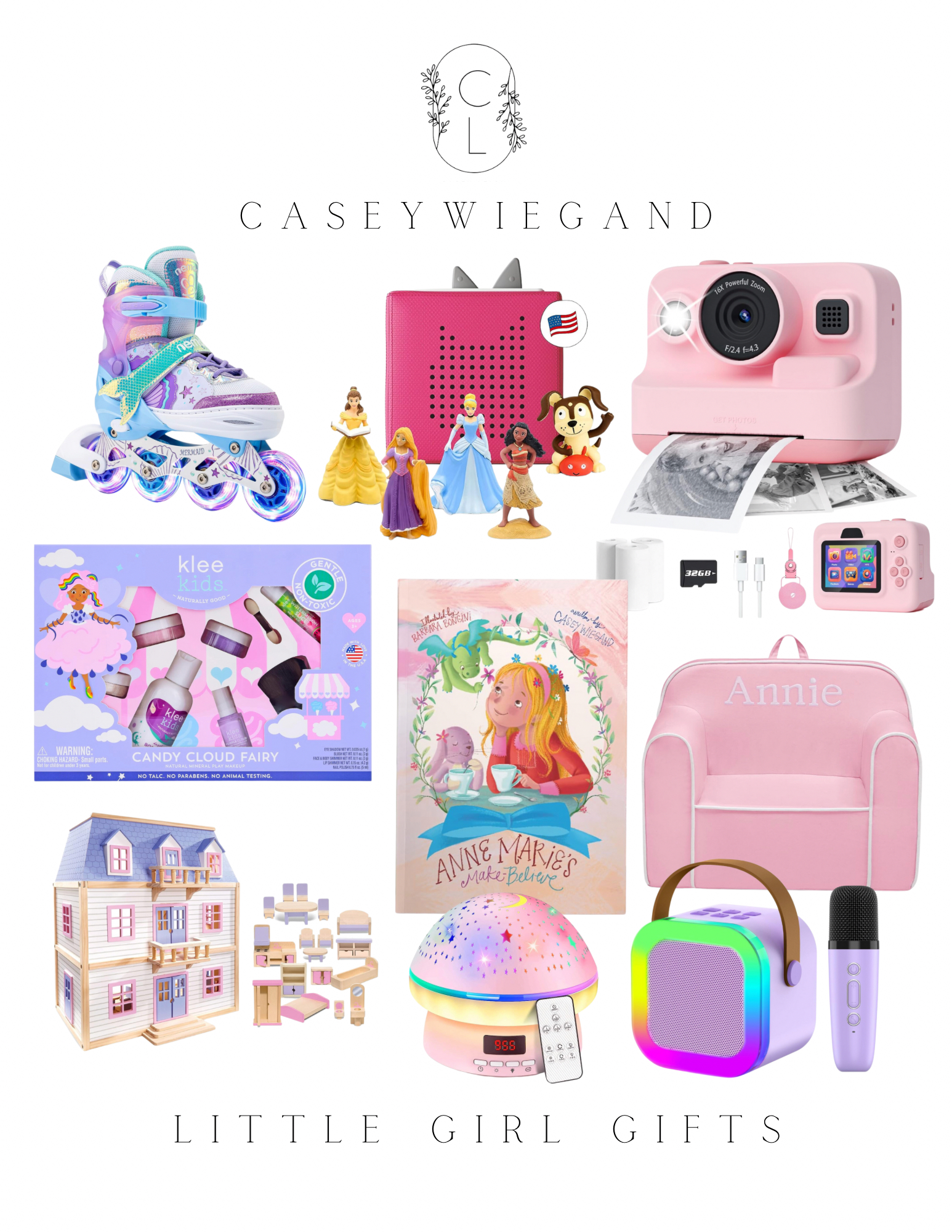 amazon gift guide for little girls 2023 collage