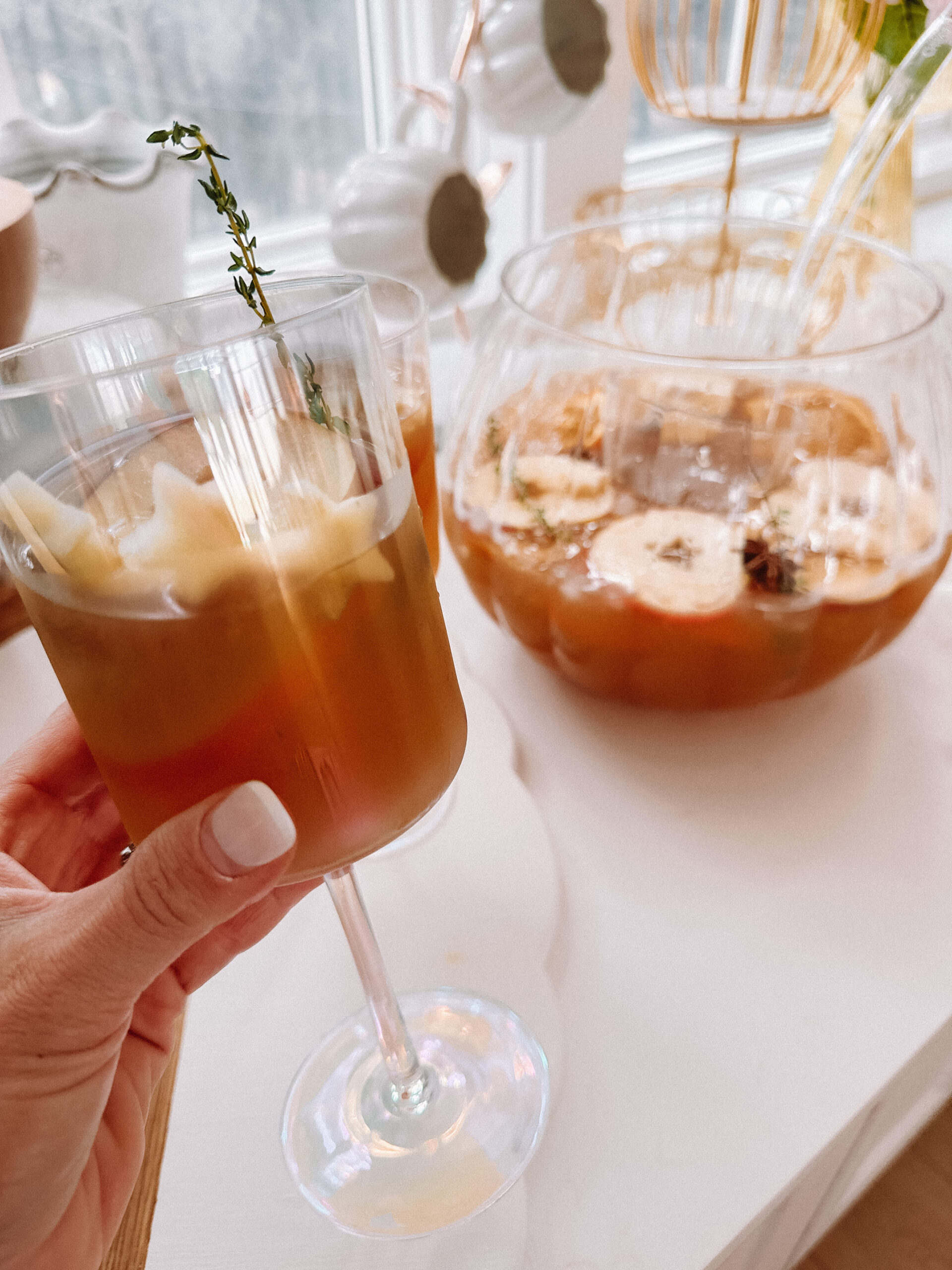 fall harvest sparkling apple cider punch 3
