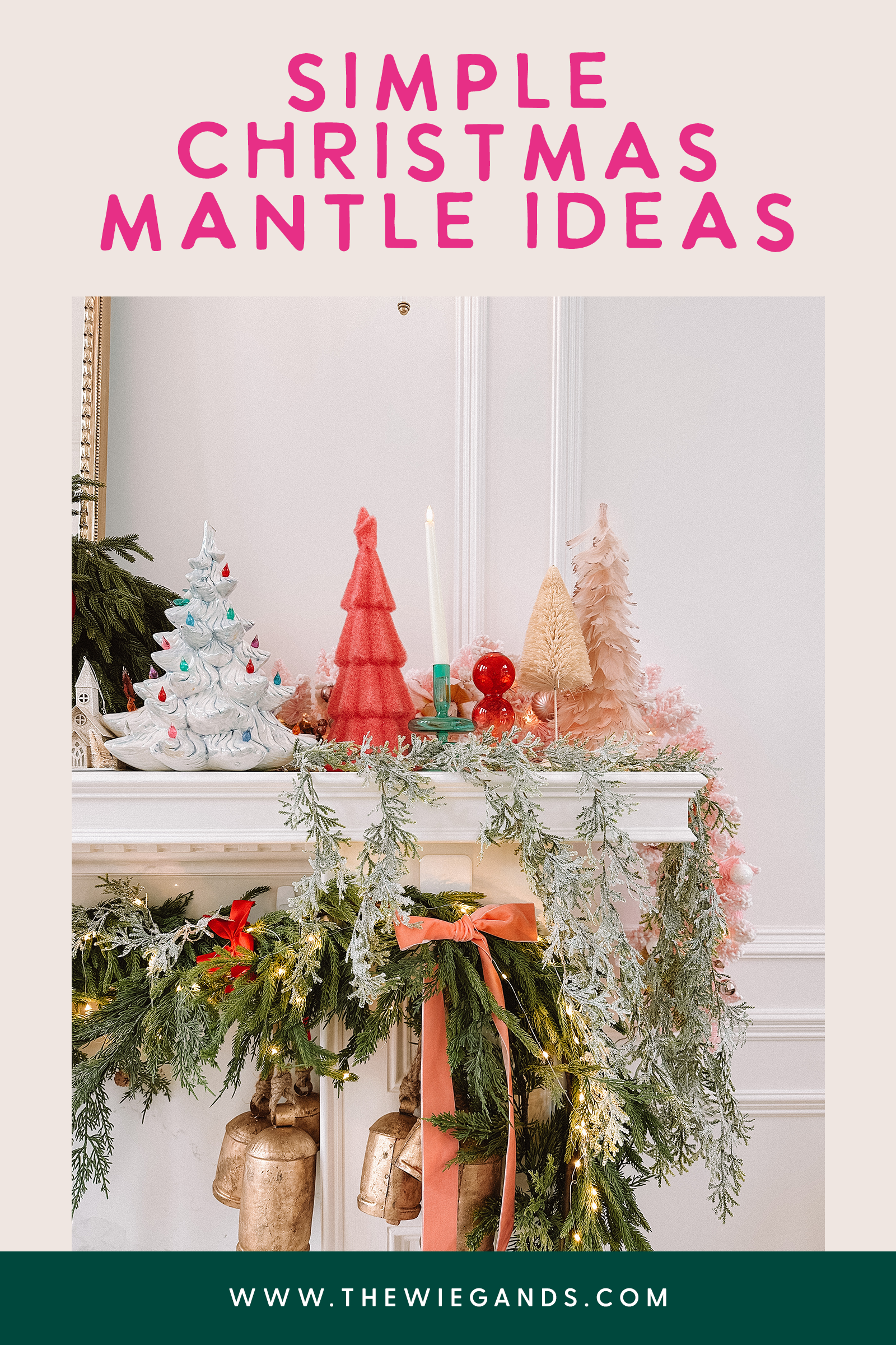 christmas mantle decor pin 1