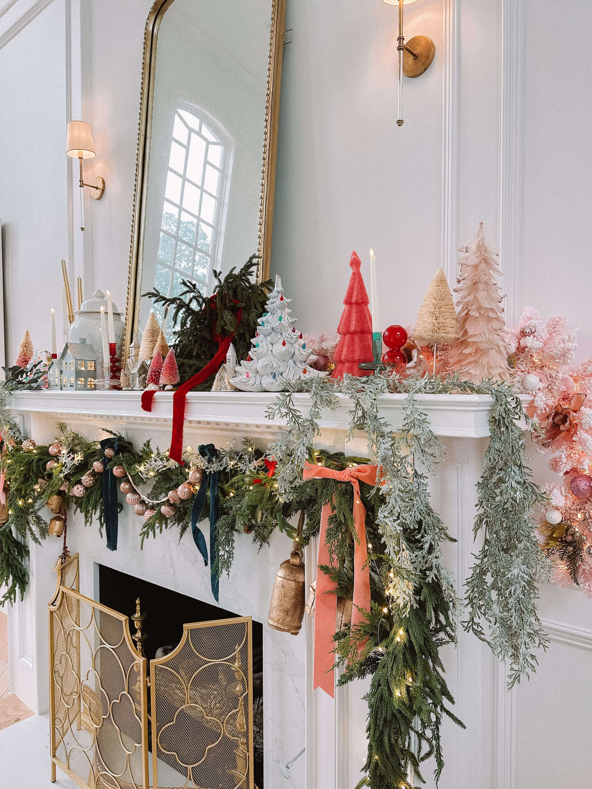 simple christmas mantle