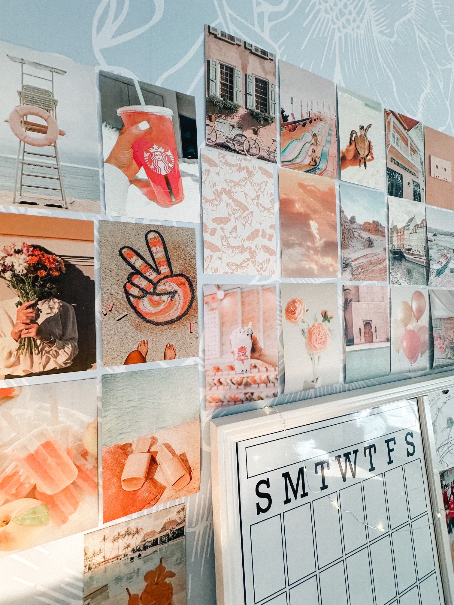 wall collage pictures aesthetic