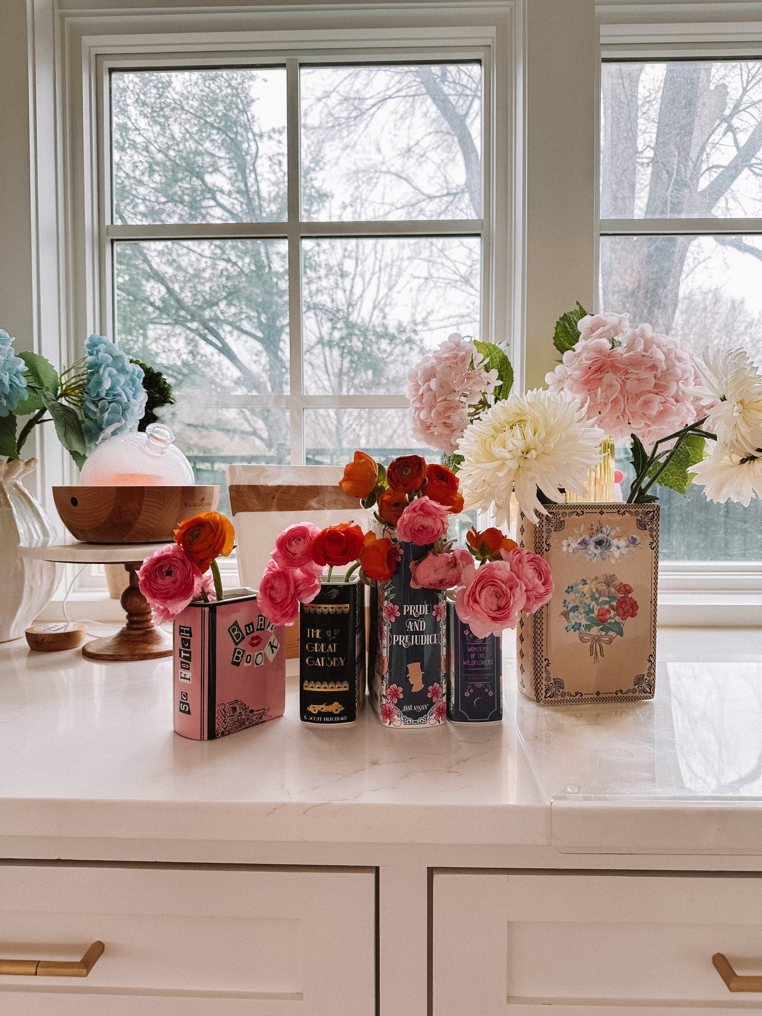 book vases
