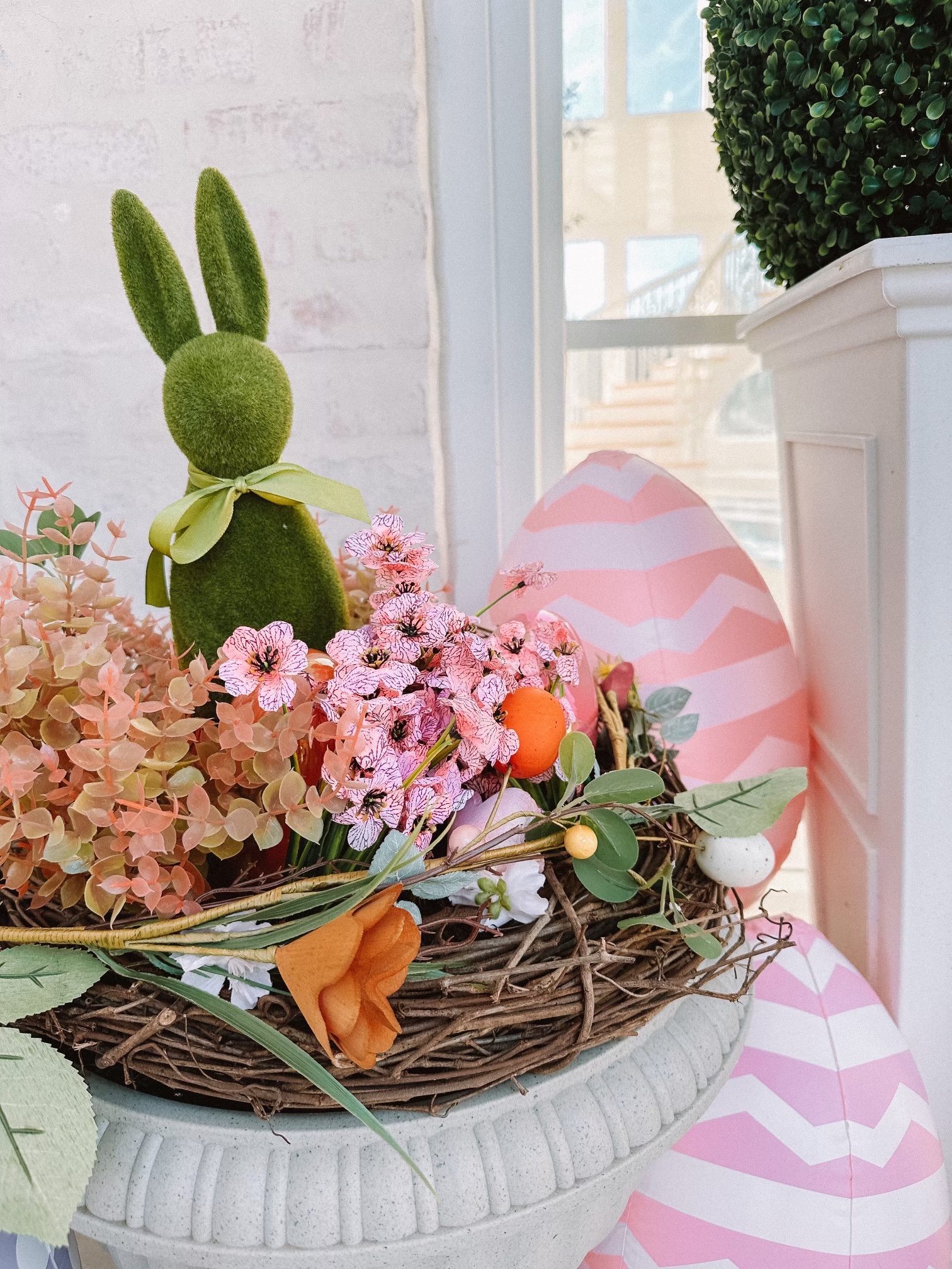 easter porch decor outdoor diy