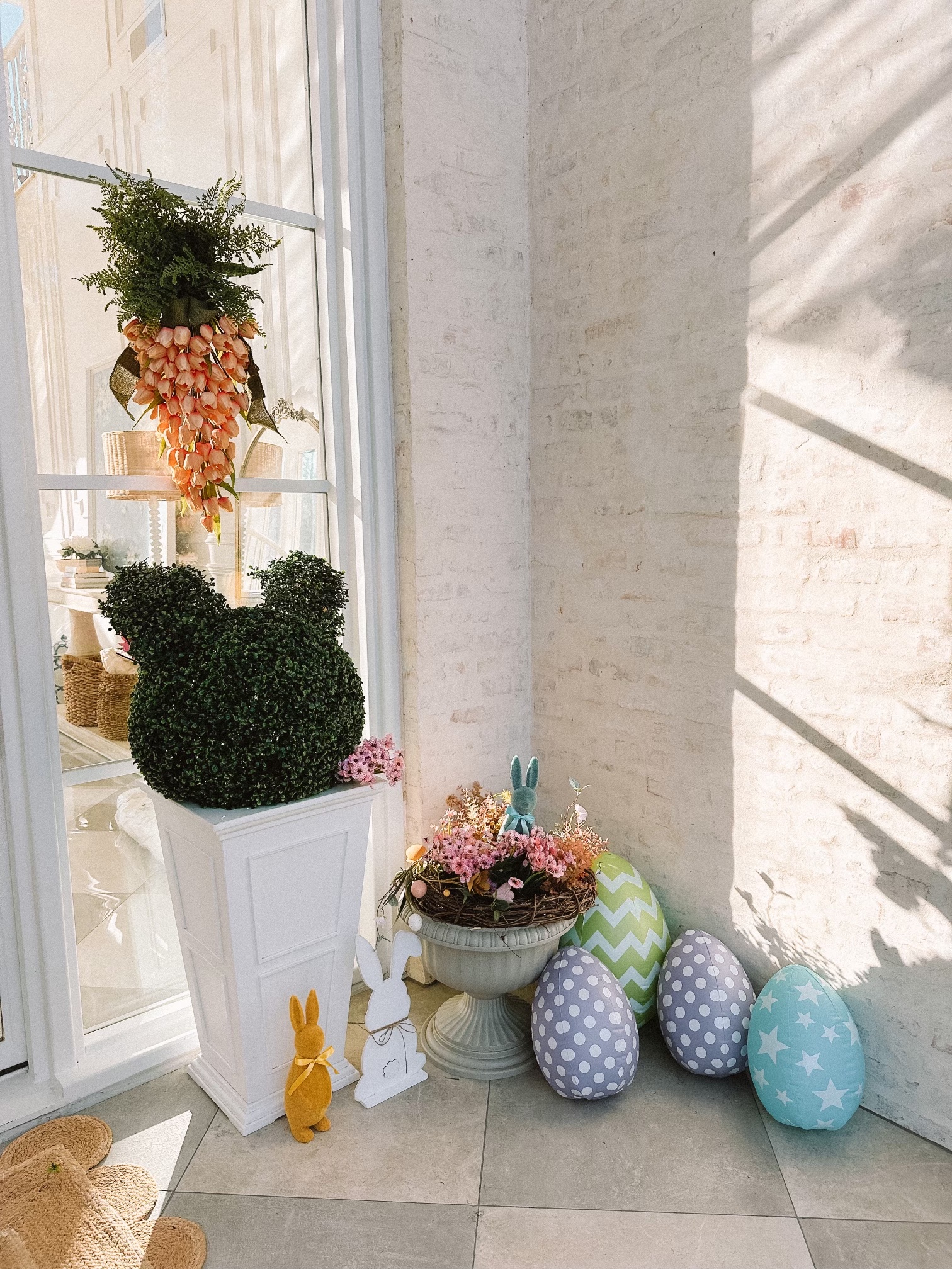 easter porch decor outdoor