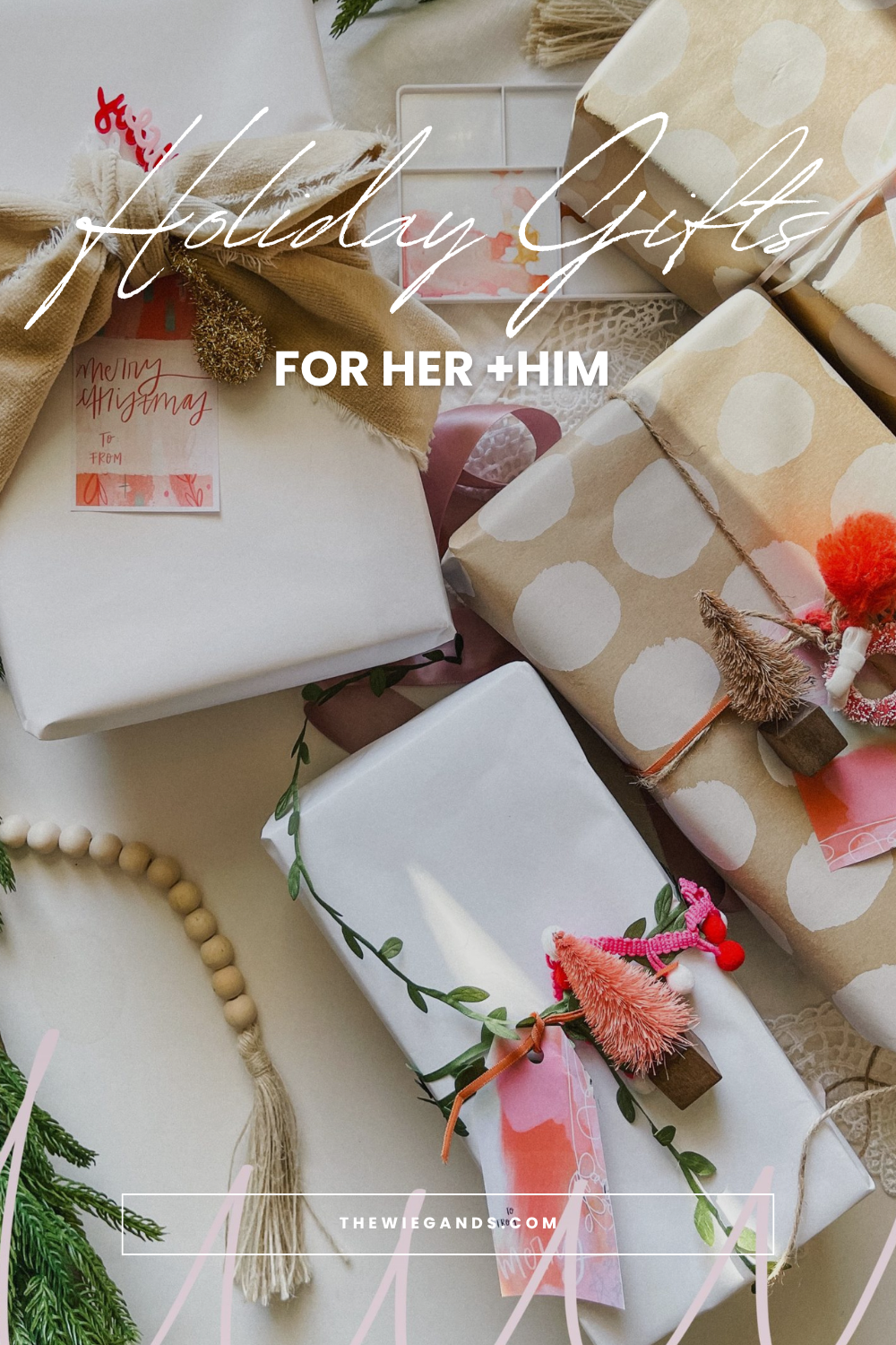 Holiday Gifts for her and him pinterest pin